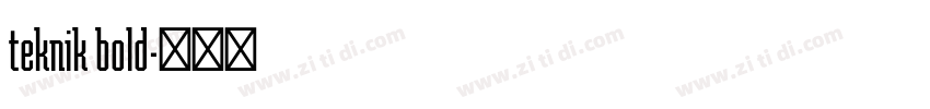 teknik bold字体转换